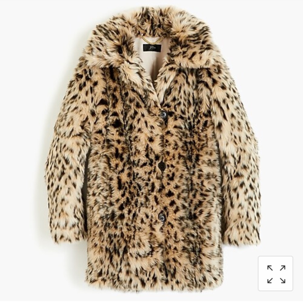 Leopard Fake Fur Jacket JCrew
